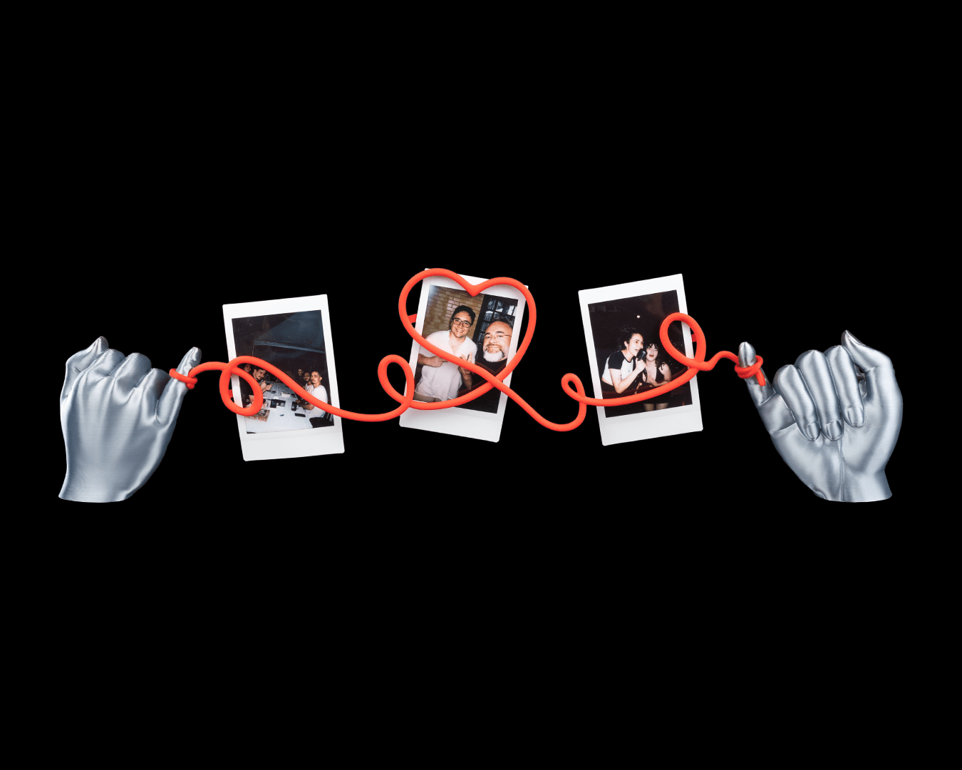 Heartstring Photo String Display