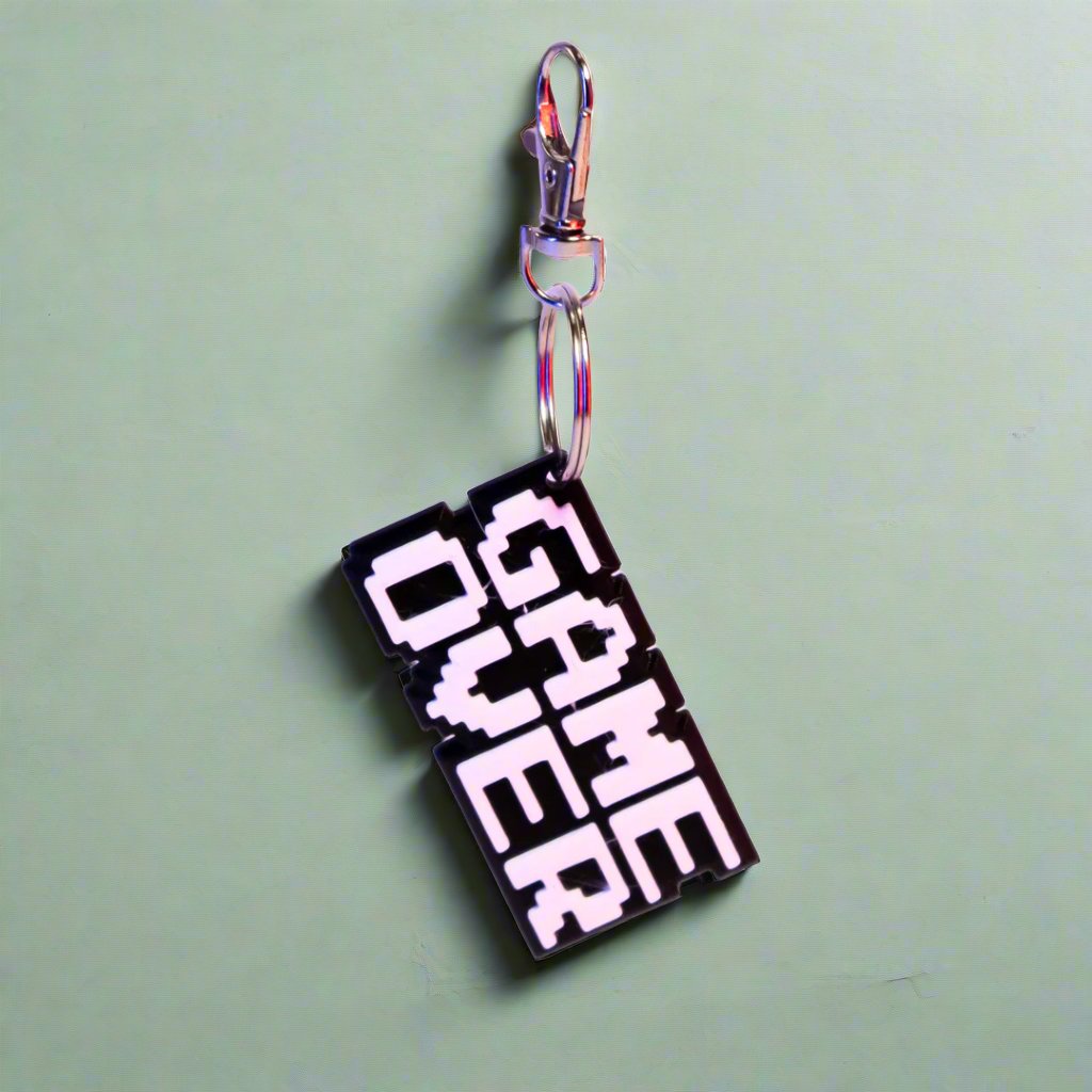 Retro "Game Over" Keychain