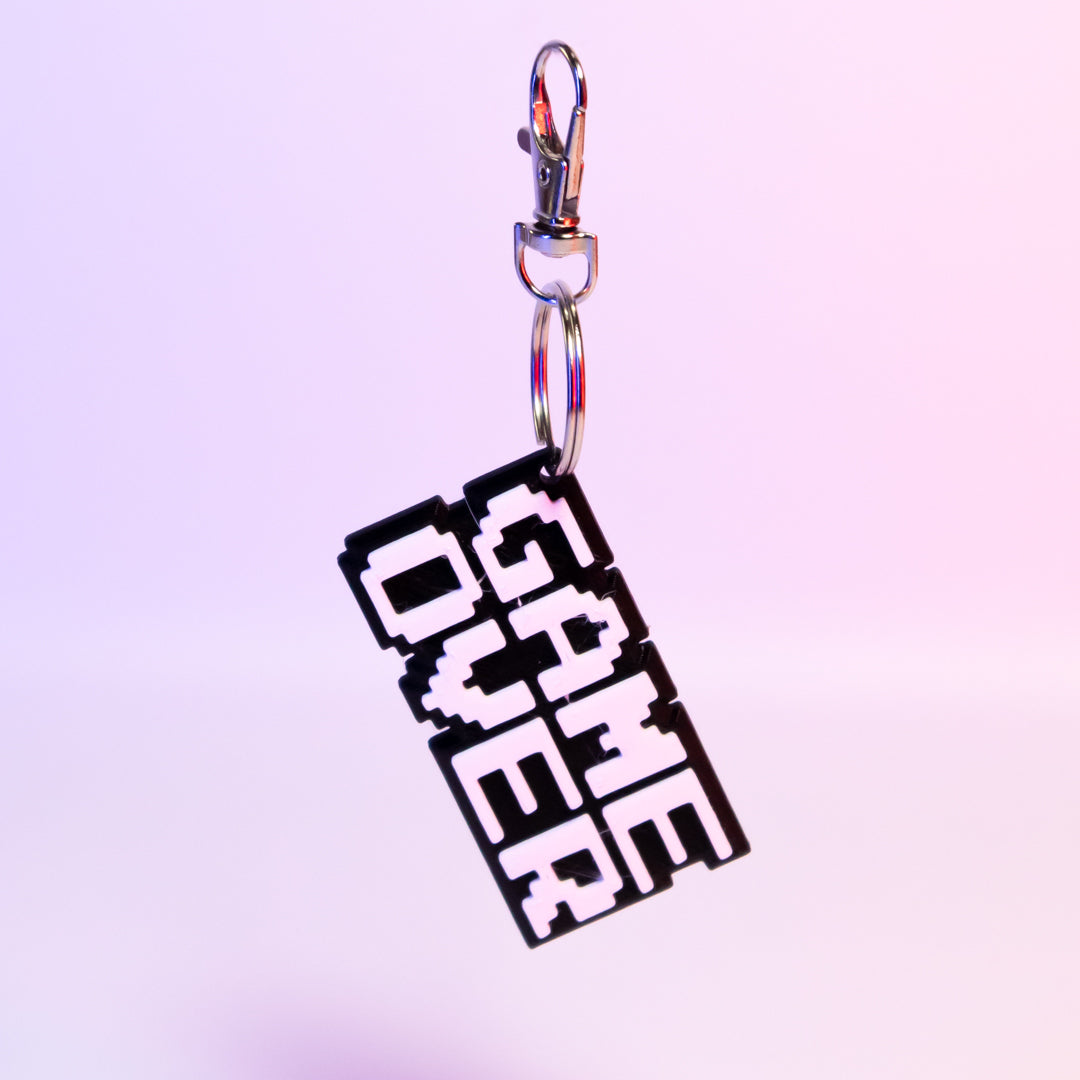 Retro "Game Over" Keychain