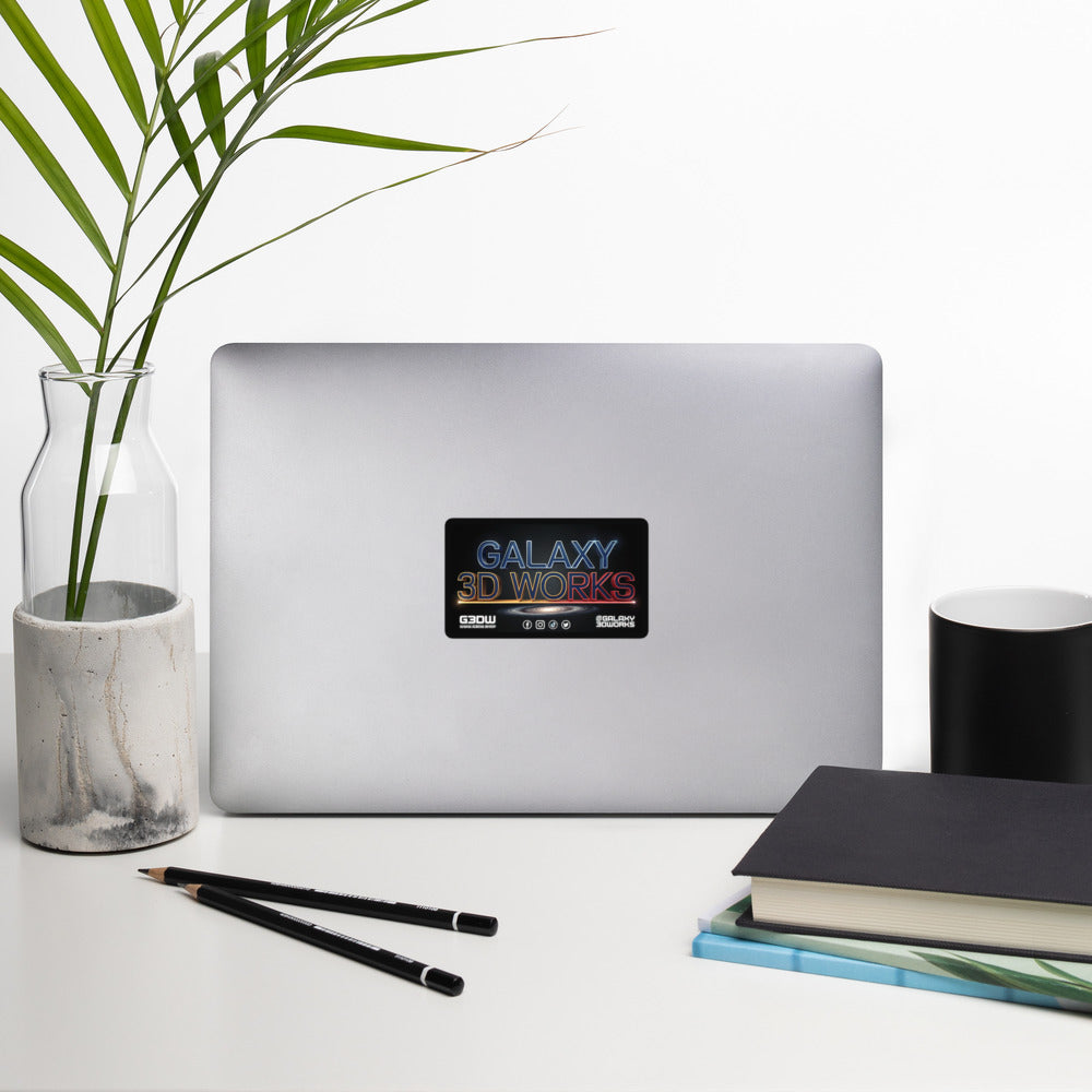 Galaxy 3D Works Square Logo Sticker