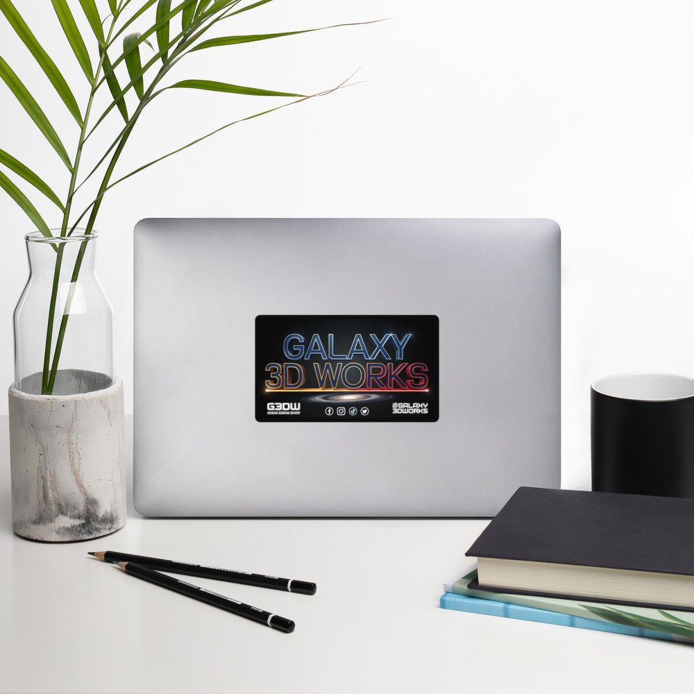 Galaxy 3D Works Square Logo Sticker