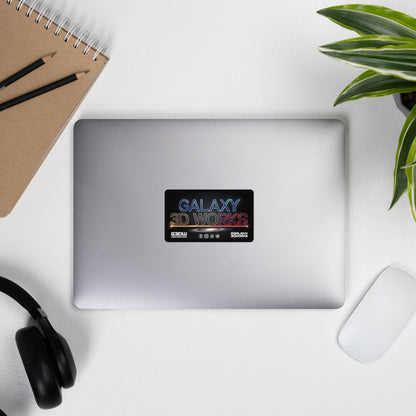 Galaxy 3D Works Square Logo Sticker