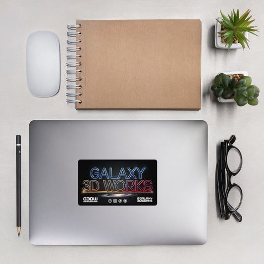 Galaxy 3D Works Square Logo Sticker